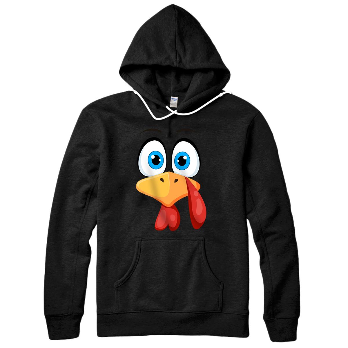 Personalized Funny Thanksgiving Shirts Turkey Face Costume Pullover Hoodie