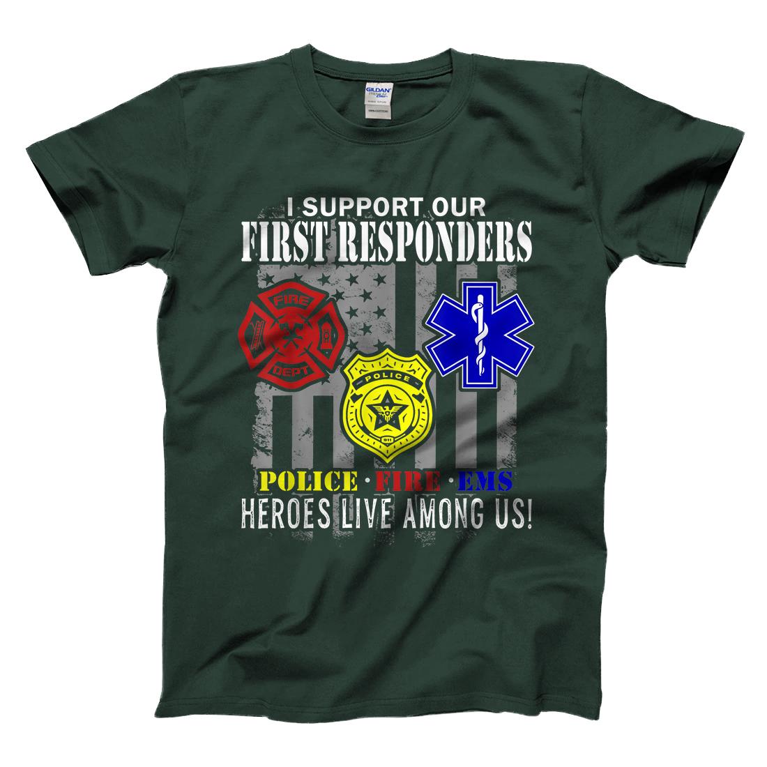 Personalized First Responder Hero Flag EMS Police Fireman Men Women ...