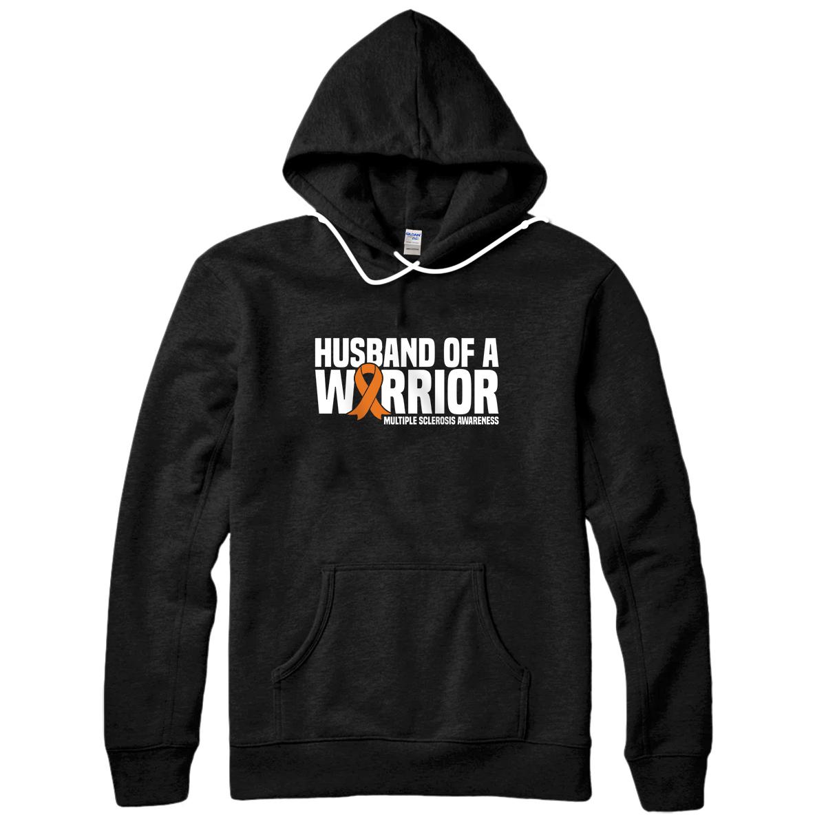 Personalized Husband of a Warrior MS Multiple Sclerosis Awareness Pullover Hoodie