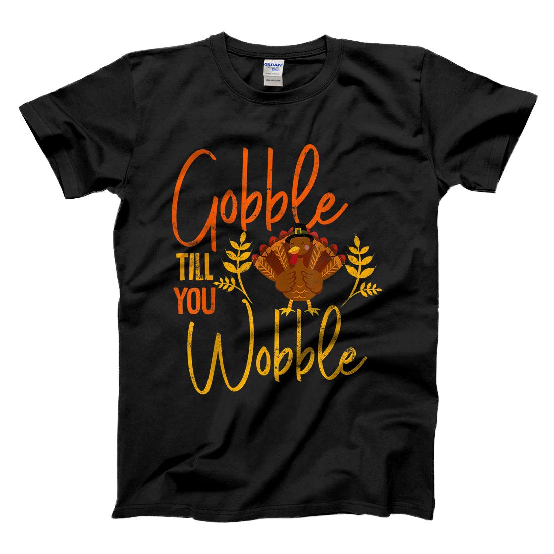 Personalized Gobble Till you Wobble Funny Thanksgiving Family Matching T-Shirt