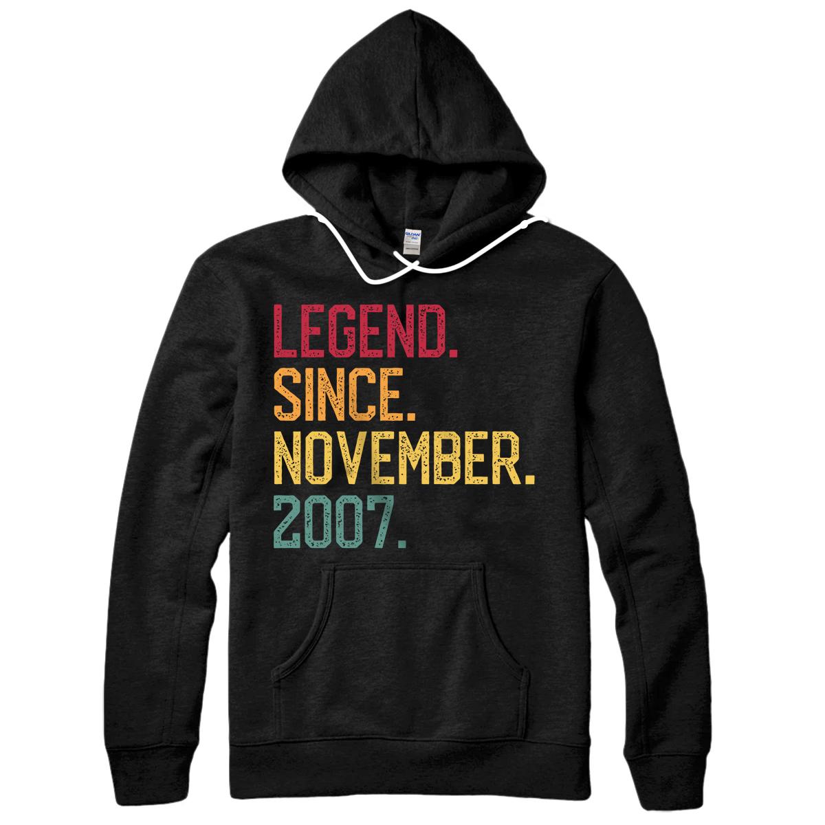 Personalized Legend Since November 2007 13th Birthday Gift 13 Years Old Pullover Hoodie