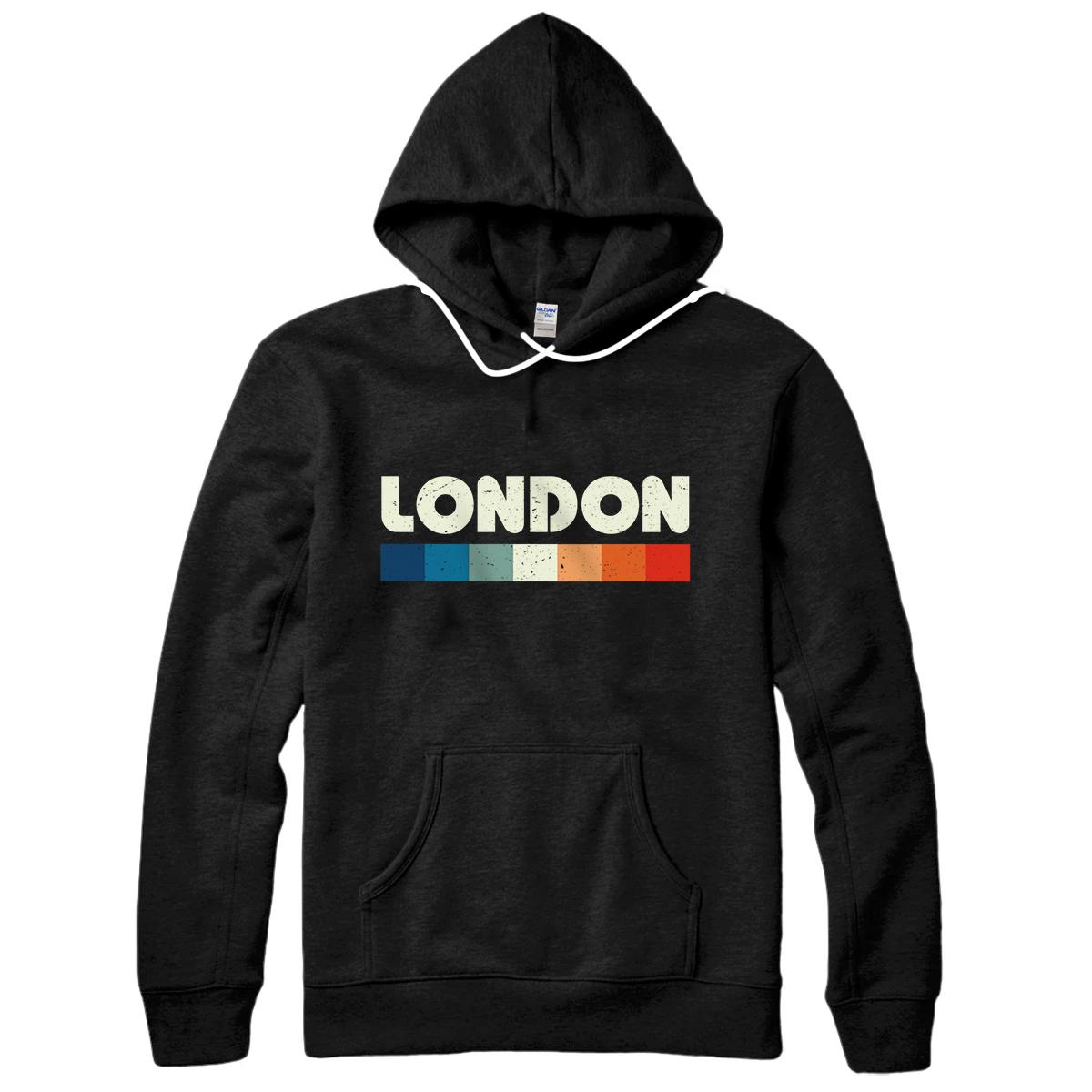 Personalized Retro London England 80's Vintage Pullover Hoodie