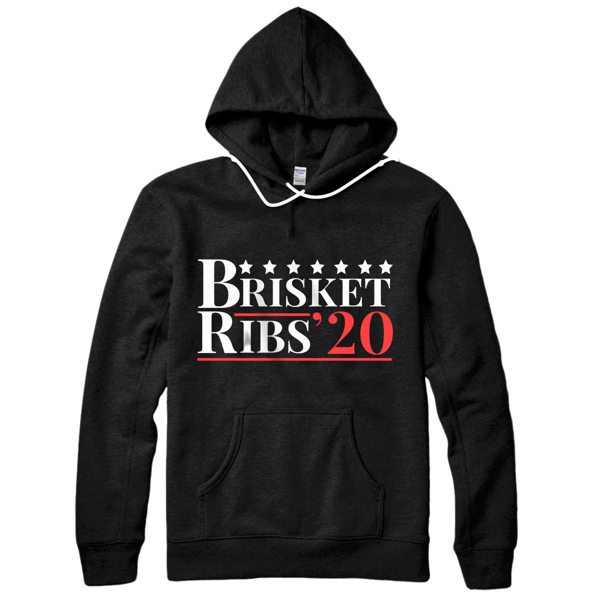 Personalized Vote Brisket And Ribs 2020 - Funny Barbeque Grilling Pullover Hoodie