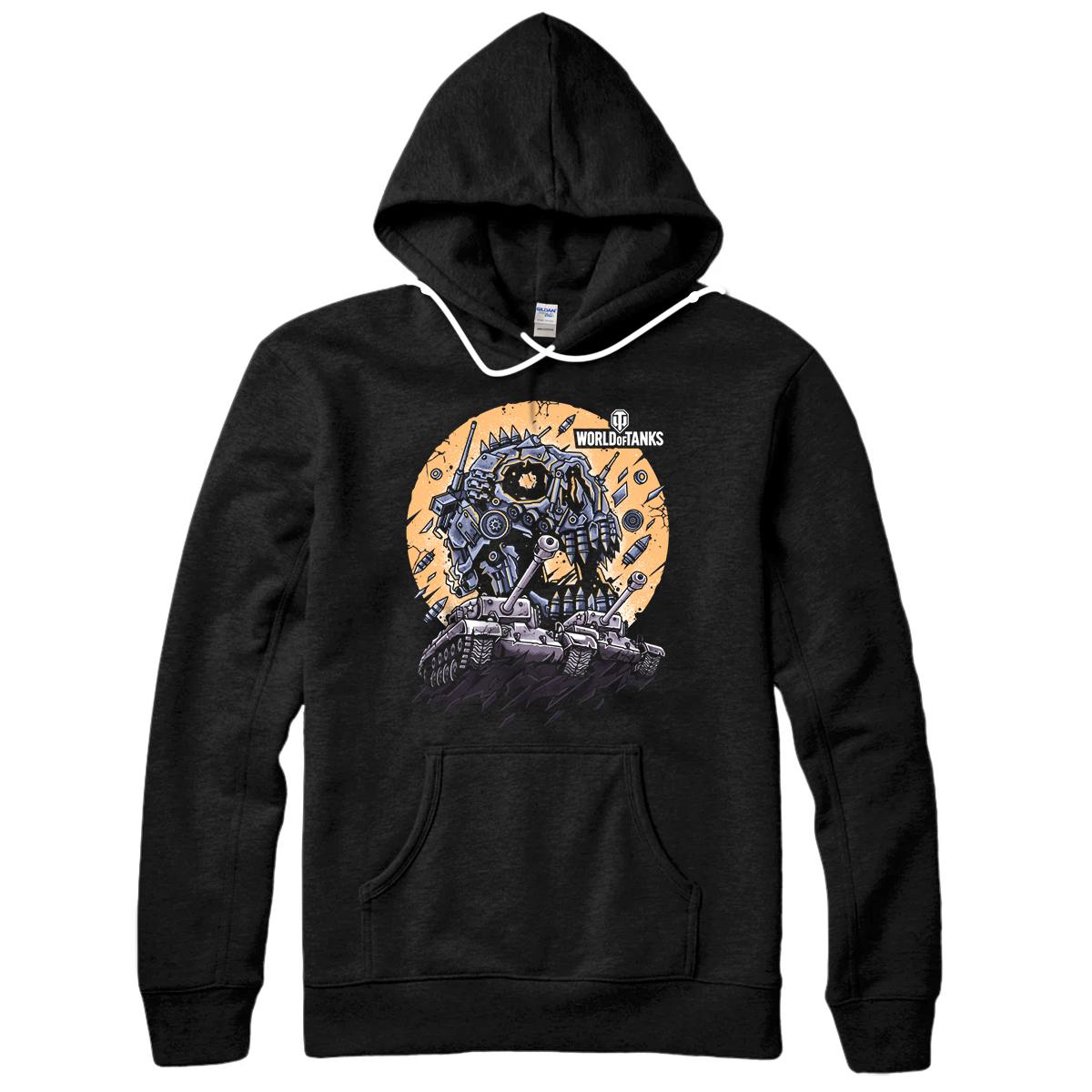 Personalized World of Tanks Halloween Light Metal Skull Pullover Hoodie