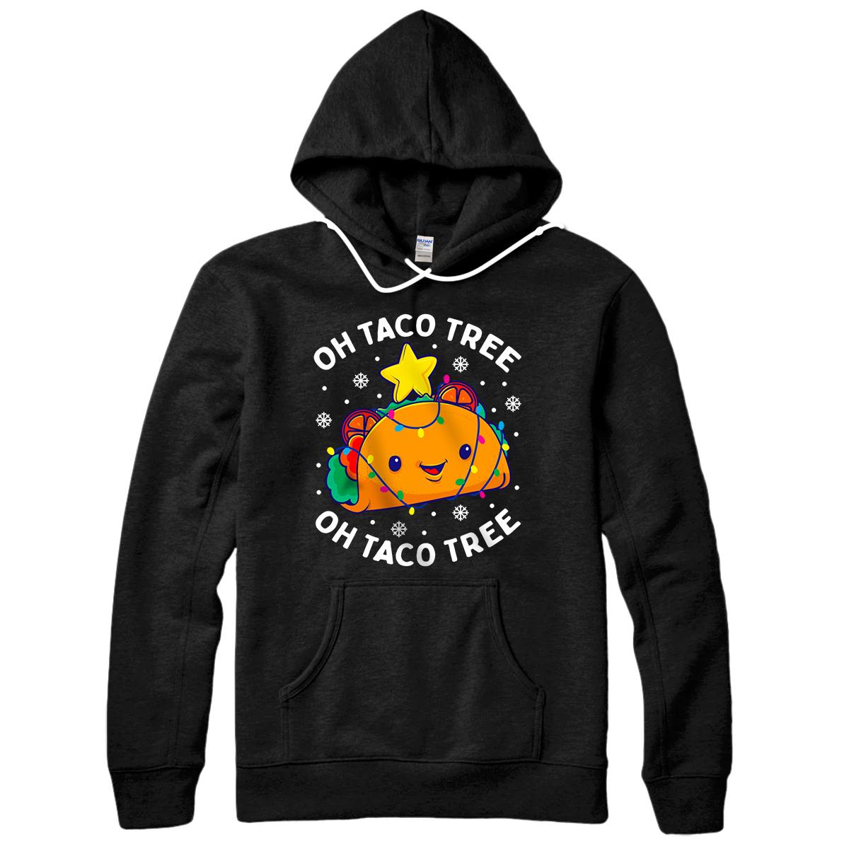 Personalized Oh Taco Tree Christmas Cute Xmas Mexican Food Lover Gift Pullover Hoodie