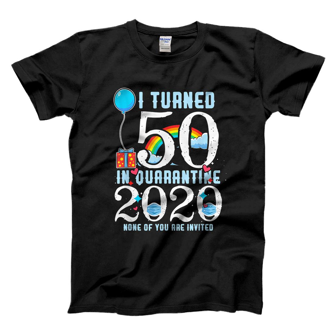 Personalized I Turned 50 in Quarantine Cute 50th Birthday Gift T-Shirt