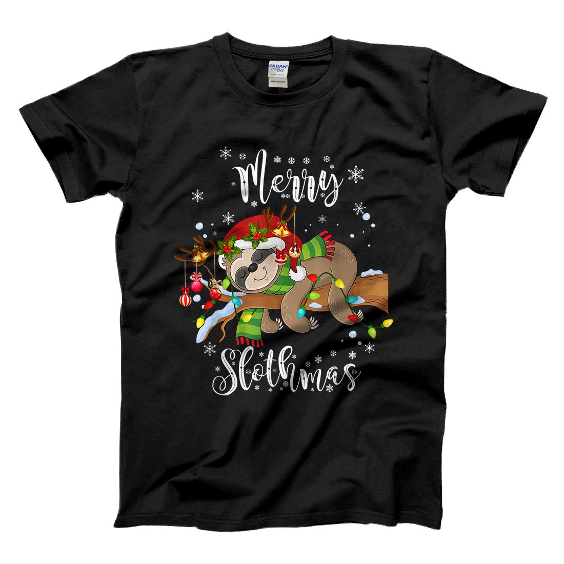 Personalized Merry Slothmas Shirt Christmas Funny Cute Sloth Gift T-Shirt