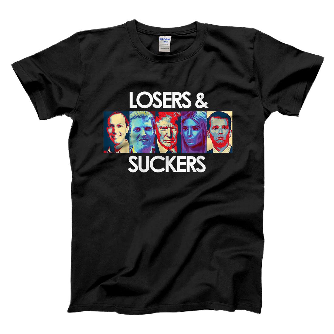 Personalized Losers Suckers Funny Anti Trump Slogan Quote Sayings Traitor T-Shirt