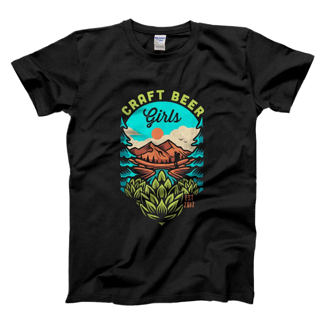 Personalized Hiking Craft Beer Girl T-Shirt