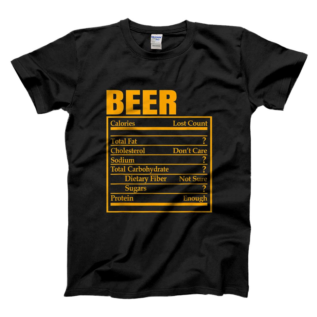 Personalized Funny Beer Nutrition Facts Label Thanksgiving Christmas Gift T-Shirt