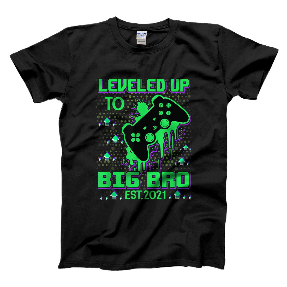 Personalized I Leveled Up To Big Brother Est 2021 Promoted To Big Bro T-Shirt