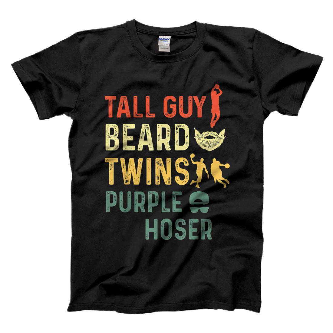 Personalized Perfect gift for kids dude-TALL GUY BEARD TWINS PURPLE HOSER T-Shirt