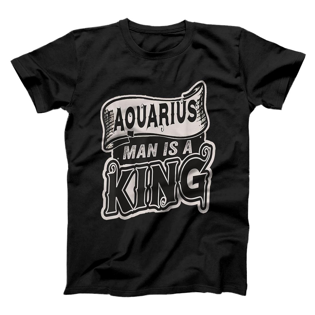Personalized Aquarius Man Is A King Aquarius Gift Idea for Men T-Shirt