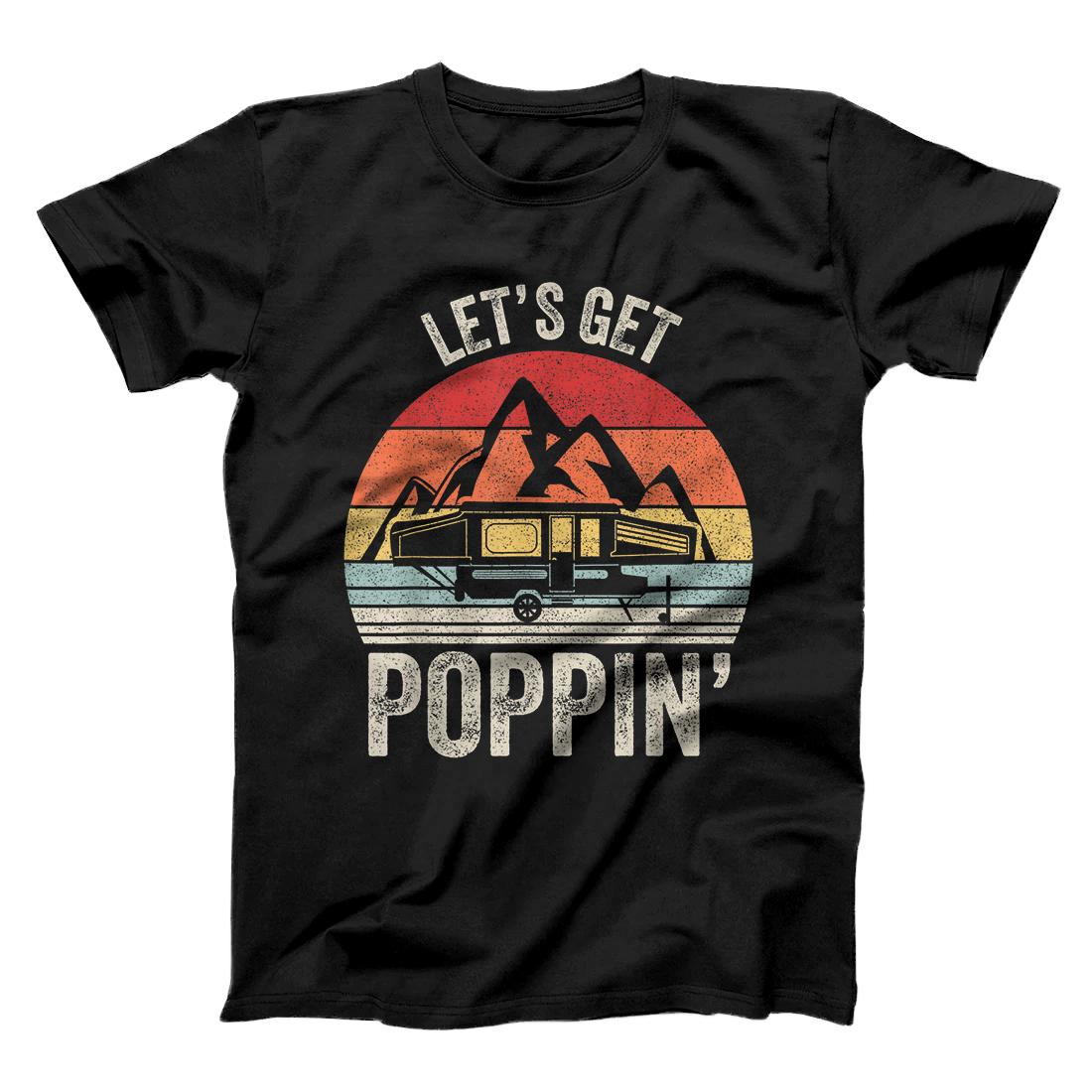 Personalized Vintage Retro Let's Get Poppin' Camping RV Pop Up Camper T-Shirt