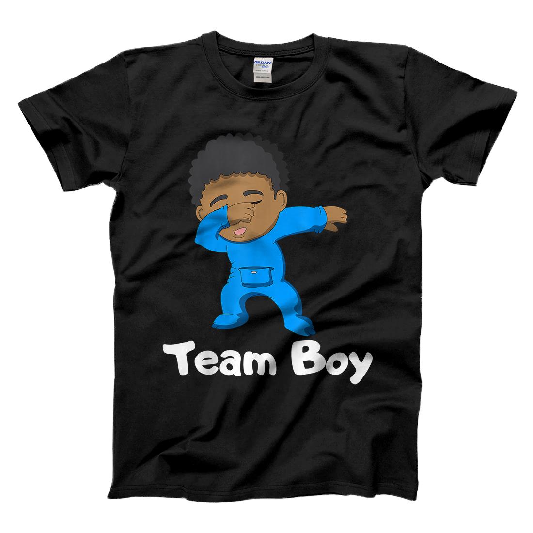 Personalized Gender Reveal Party Team Boy Shirt Cute Dabbing Black Baby Tee T-Shirt