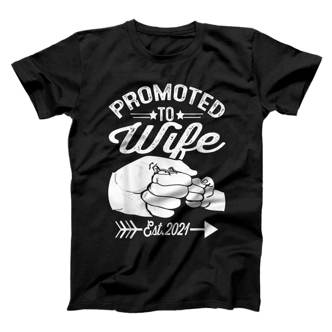 Personalized Promoted To Wife Est 2021 Soon To Be Wife Gifts T-Shirt