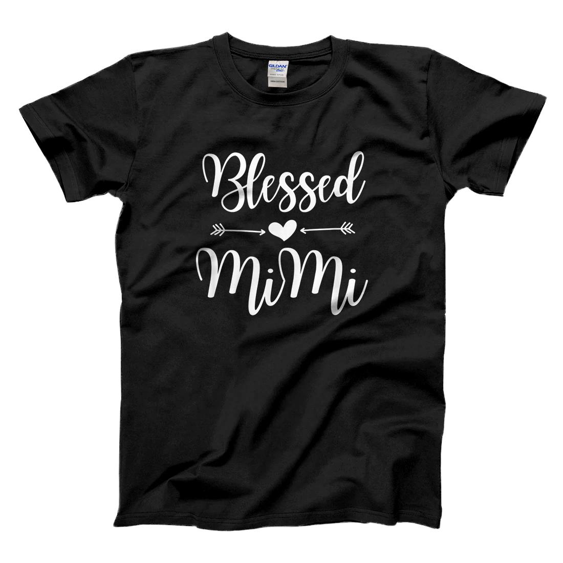 Personalized Blessed MiMi Heart Arrow Grandma Gift T-Shirt