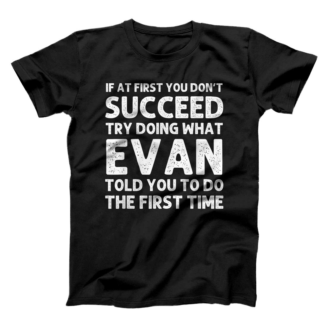 Personalized EVAN Gift Name Personalized Birthday Funny Christmas Joke T-Shirt