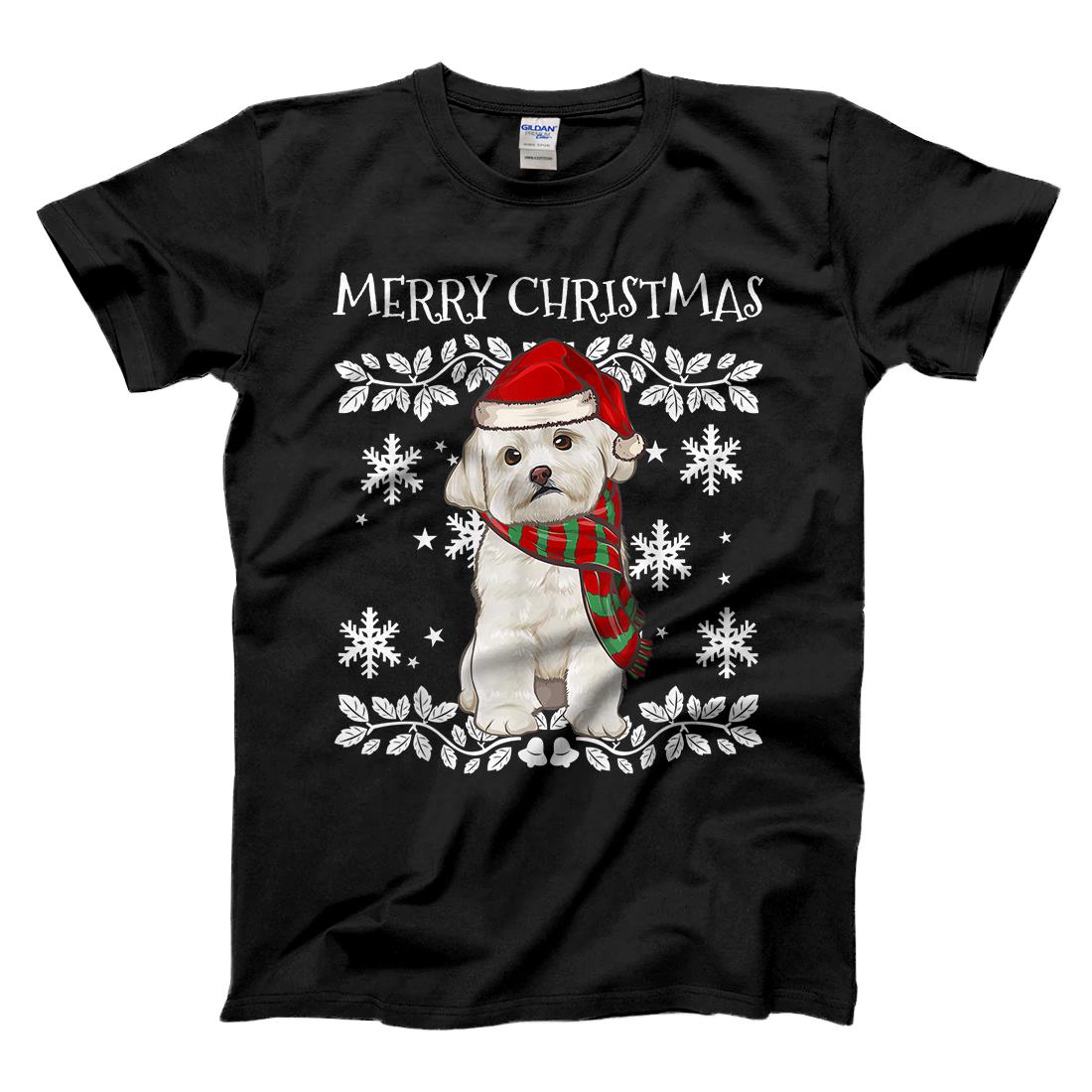 Personalized Merry Christmas Ornament Maltese Xmas Santa T-Shirt