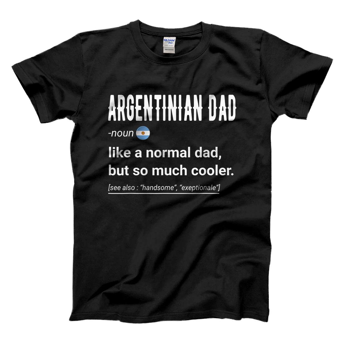 Personalized Mens Argentinian Dad Definition Shirt - Argentinian Daddy Flag T-Shirt