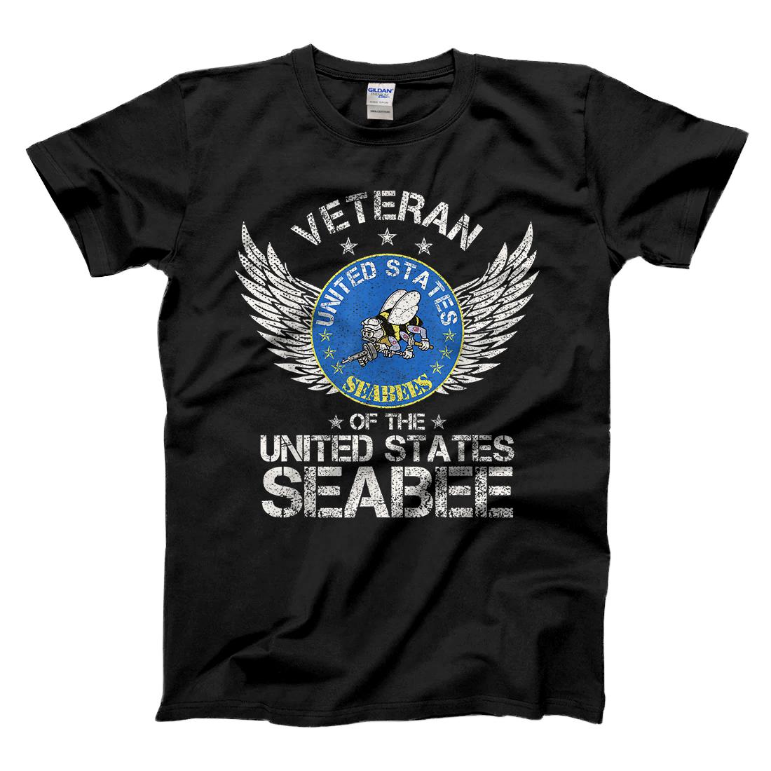 Personalized Vintage Veteran Of The United States Navy Seabee US Military T-Shirt