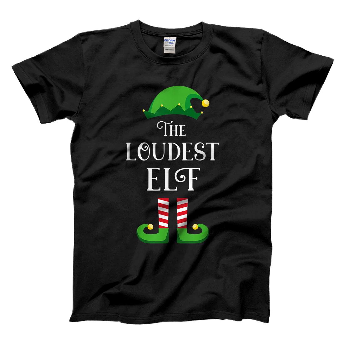 Personalized The Loudest Elf Matching Family Group Christmas Gift T-Shirt