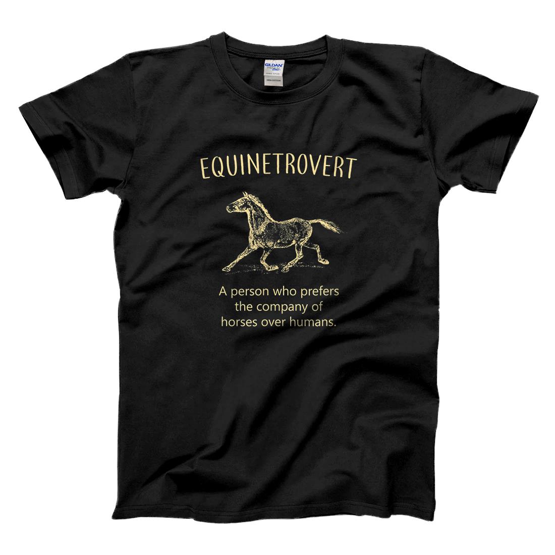 Personalized Equinetrovert Funny Horse Gifts For Horse Lover T-Shirt