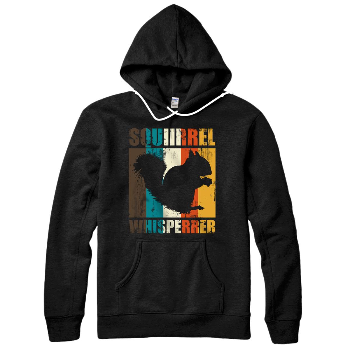 Personalized Retro Squirrel Whisperer Squirrel Pullover Hoodie
