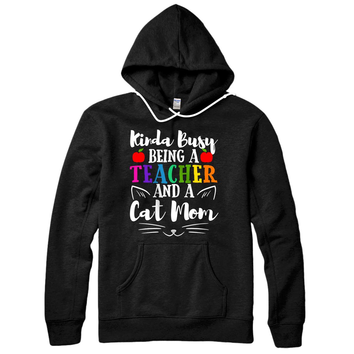 Personalized Teacher Cat Mom Owner Funny Thank You Appreciation Gift Pullover Hoodie