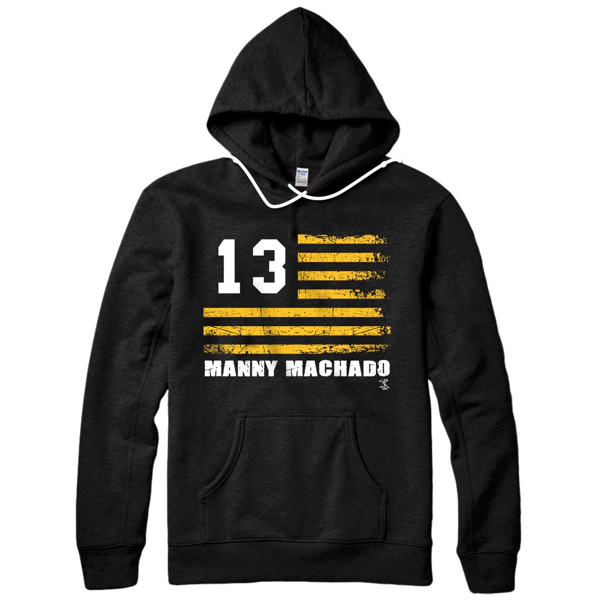 Personalized Manny Machado Vintage Flag Gameday Pullover Hoodie