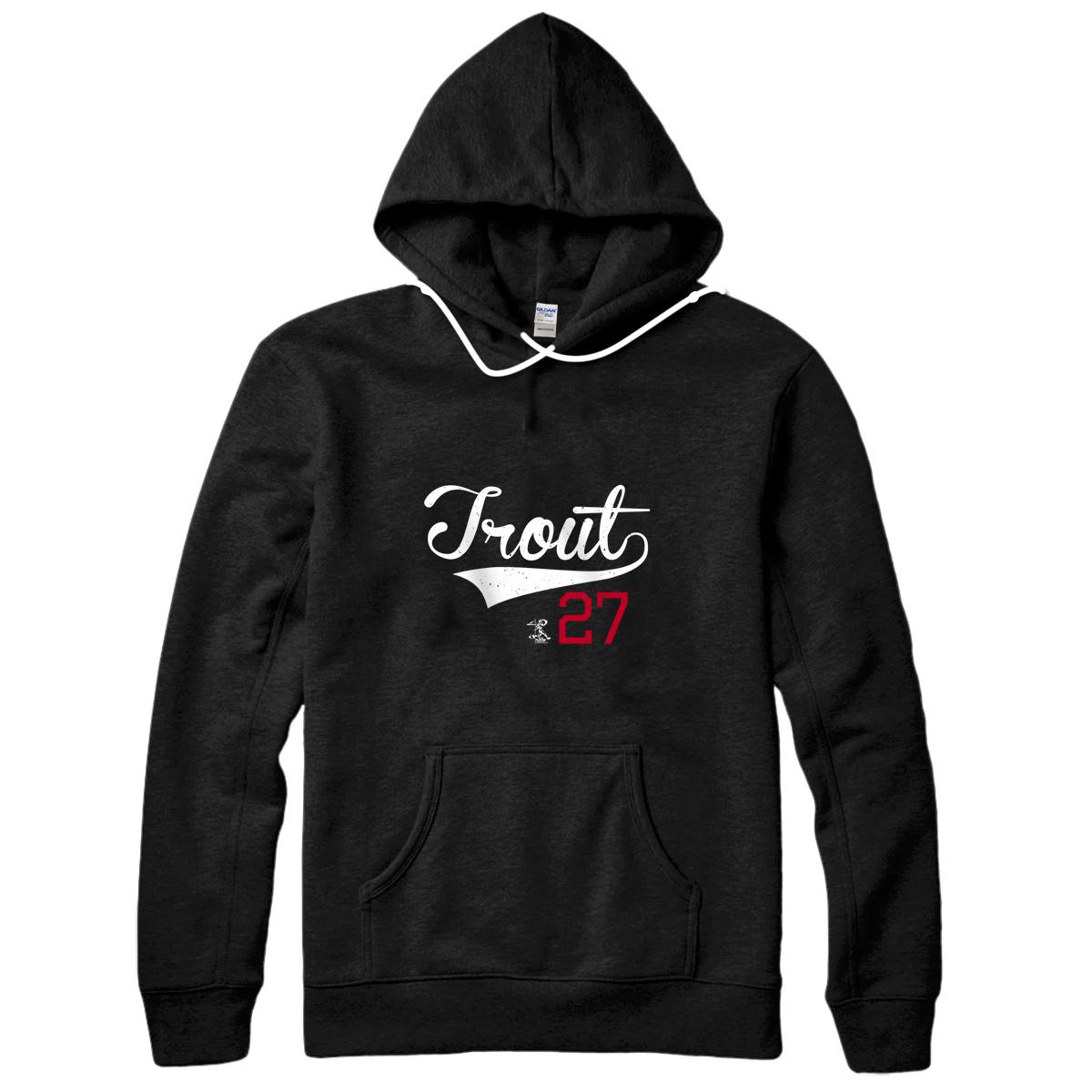 Personalized Mike Trout Vintage Gameday Pullover Hoodie