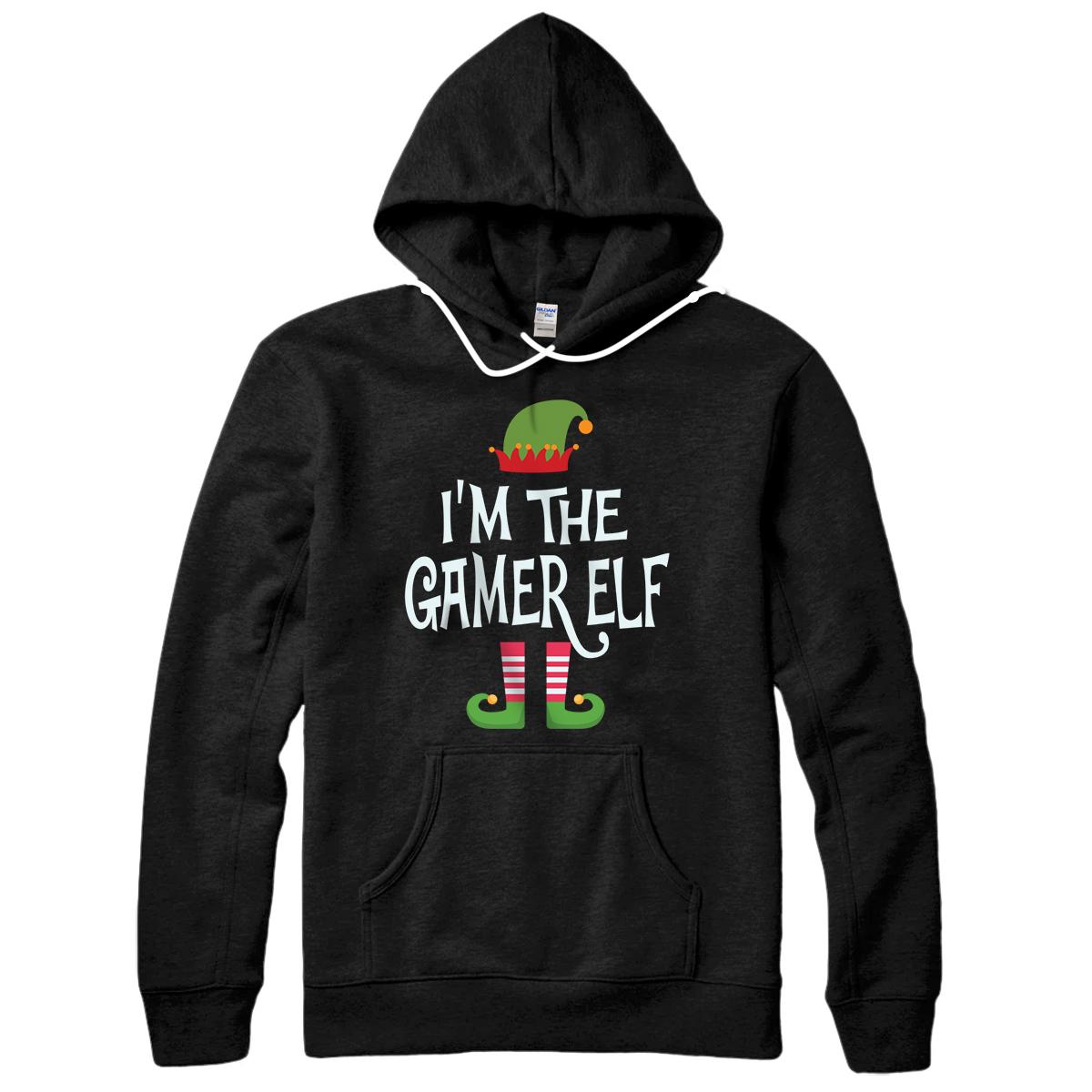 Personalized gamer elf Christmas Matching Outfit Pullover Hoodie