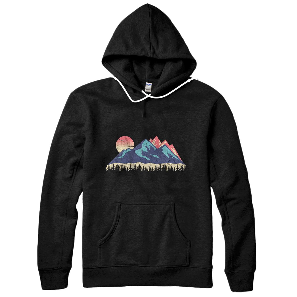 Personalized Camping hiking Mountain Scene in the outdoors hunting shirt Pullover Hoodie