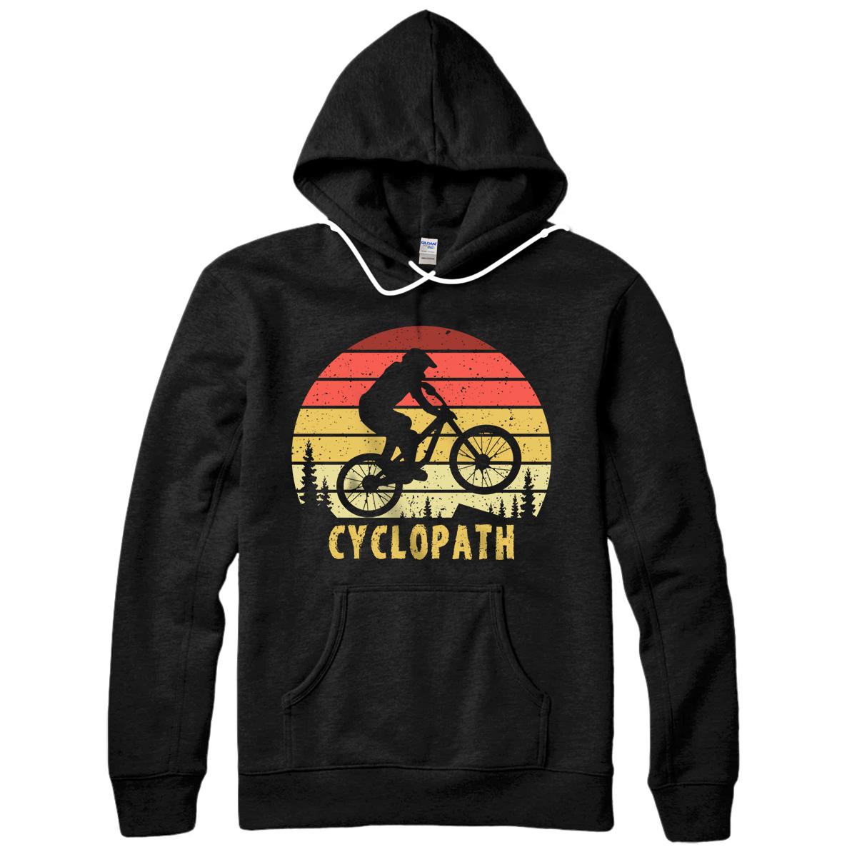 Personalized Vintage Bike Sunset Cyclopath Pullover Hoodie
