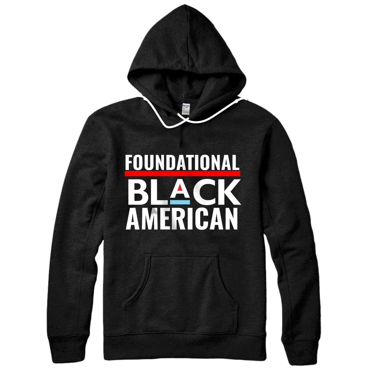 Personalized Foundational Black American Pullover Hoodie