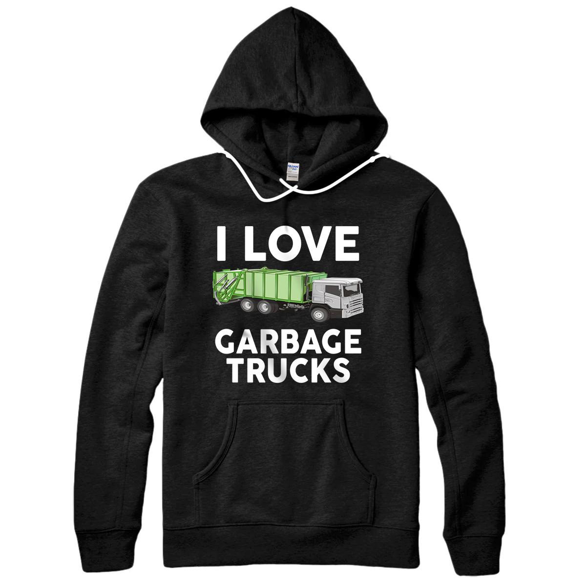 Personalized I Love Garbage Truck hoodie for kids, boy, girl, toddlers V3 Pullover Hoodie