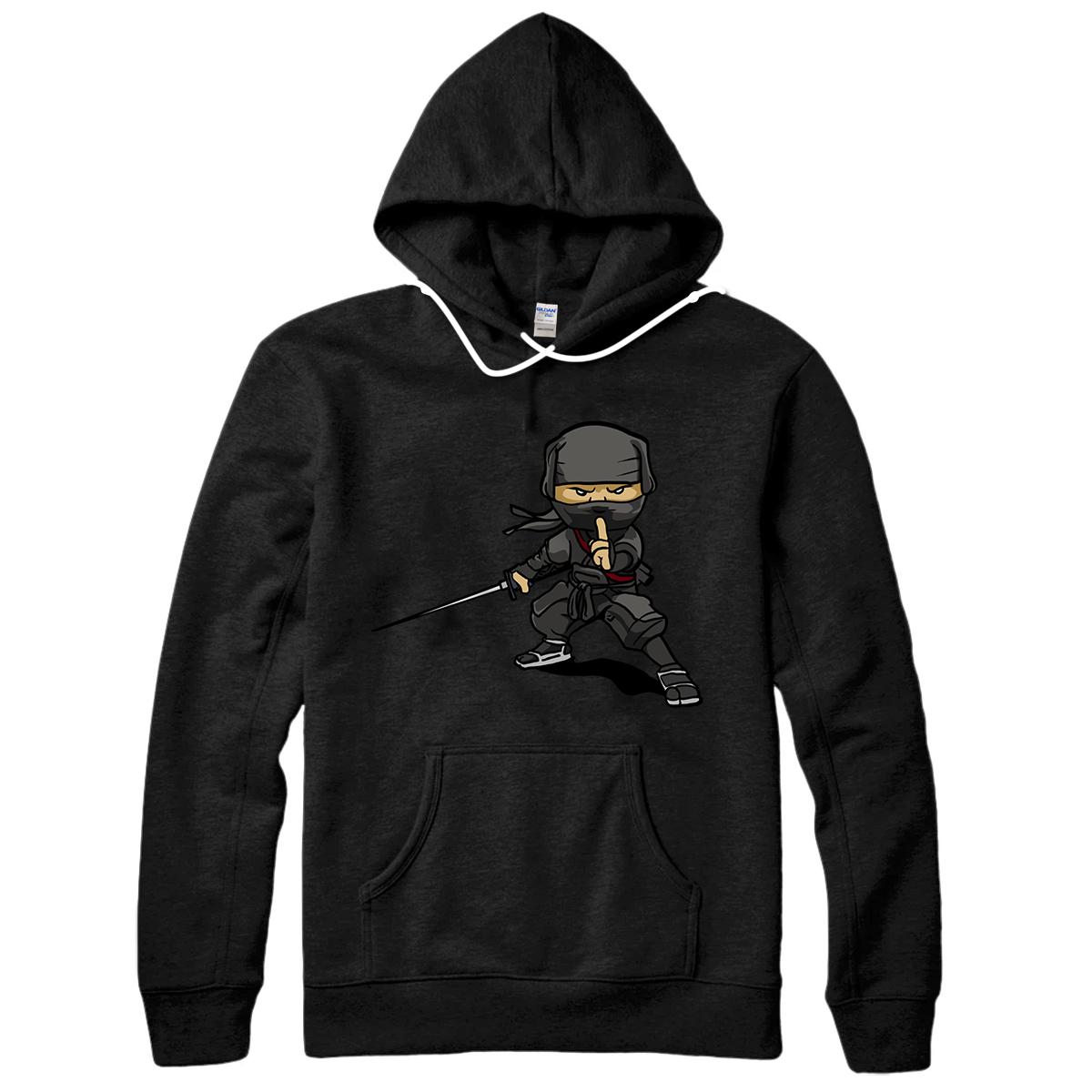 Personalized Funny Ninja Gift for Ninja Boys & crazy Ninja Kids Costume Pullover Hoodie