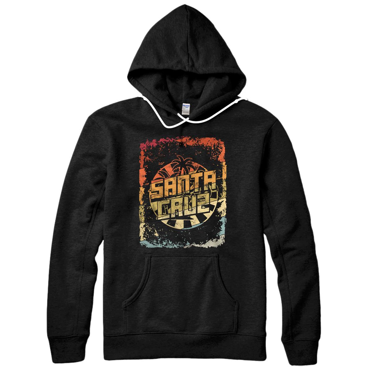 Personalized Santa Cruz Surf 70s 80s California Vintage Pullover Hoodie