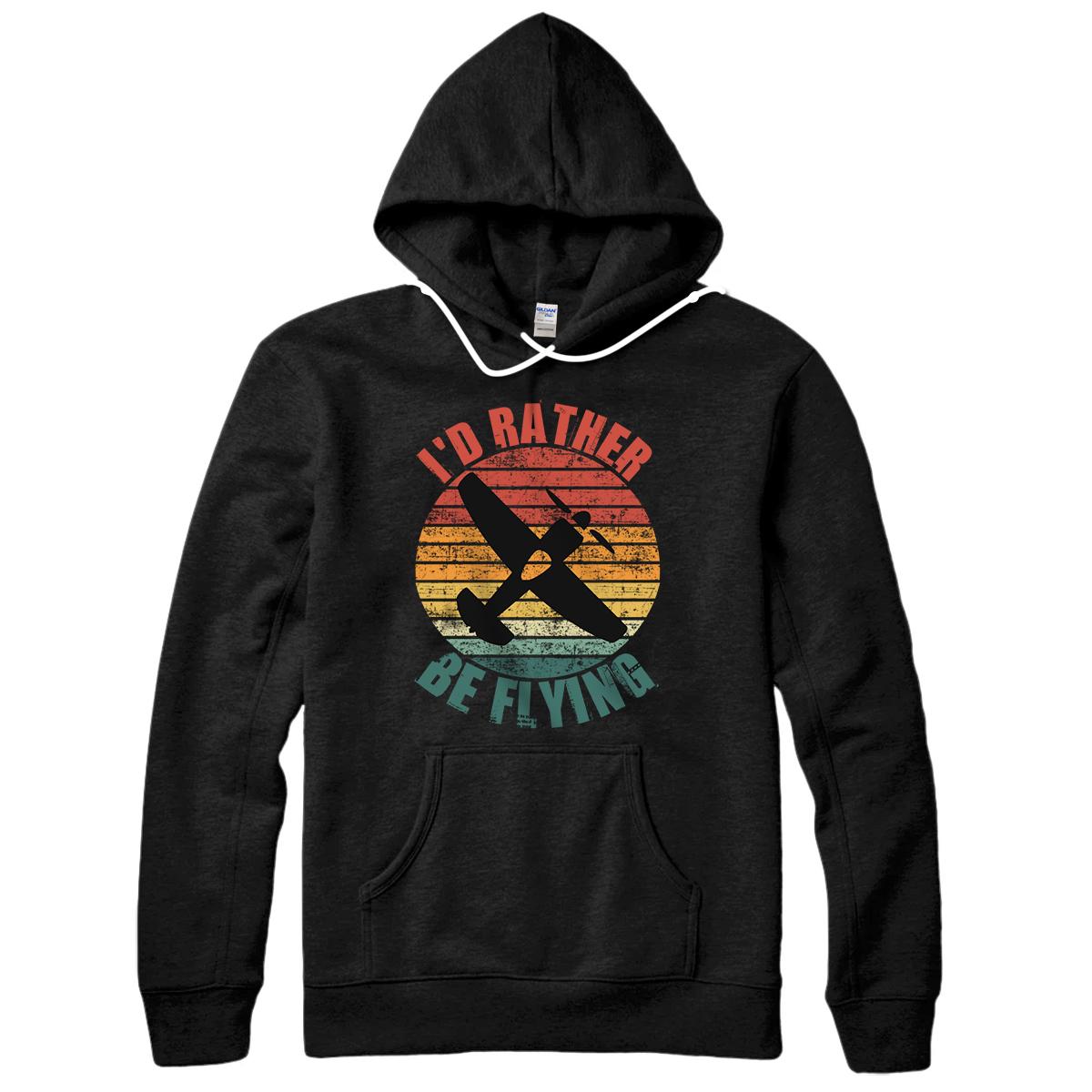 Personalized I'd Rather Be Flying Shirt Aviation Airplane Pilot Pullover Hoodie