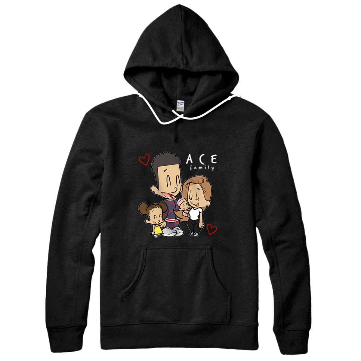 Personalized ace baby family merch kids Pullover Hoodie