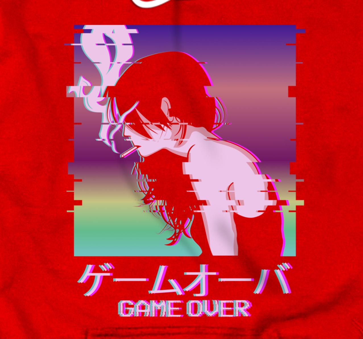 Personalized Japanese Vaporwave Sad Anime Girl Game Over Aesthetic