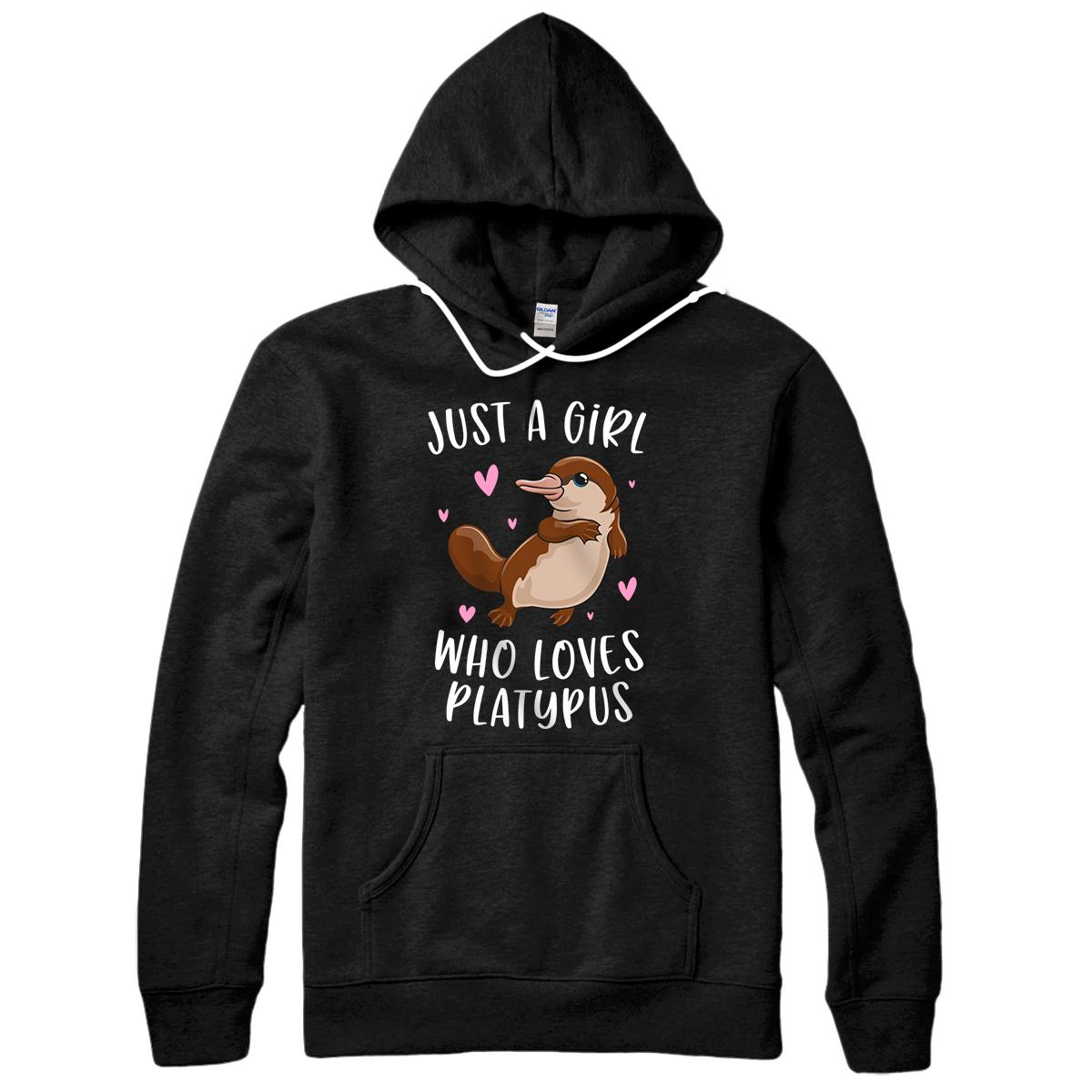 Personalized Just A Girl Who Loves Platypus Funny Platypus Gifts For Girl Pullover Hoodie