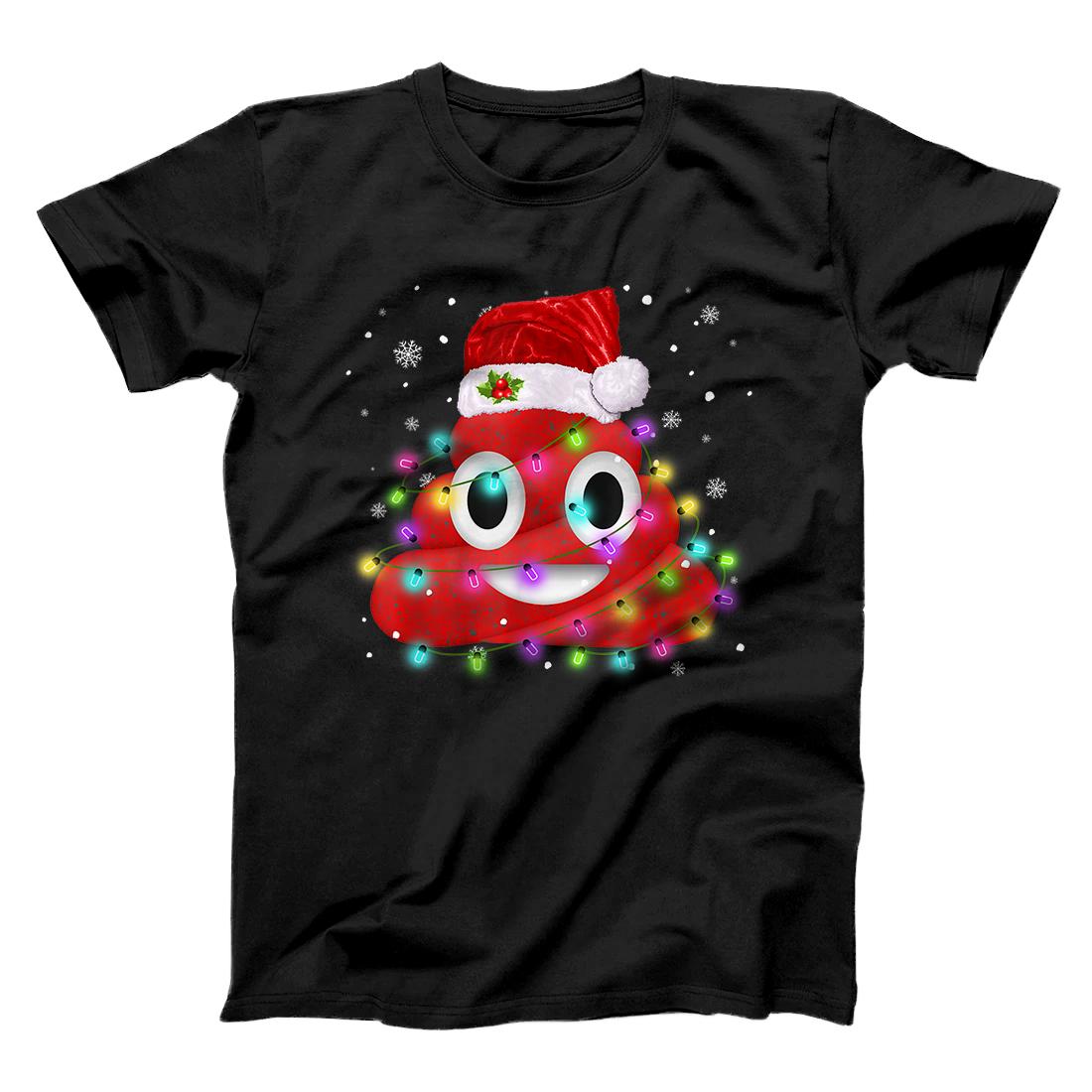 Personalized Poop Emoji Candy Christmas Light Holiday T-Shirt