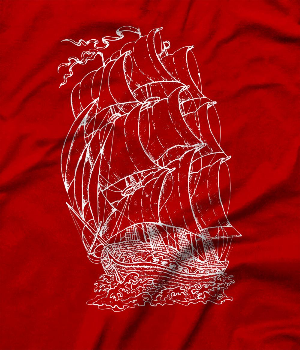 Pirate Ship Artwork - Vintage T-Shirt