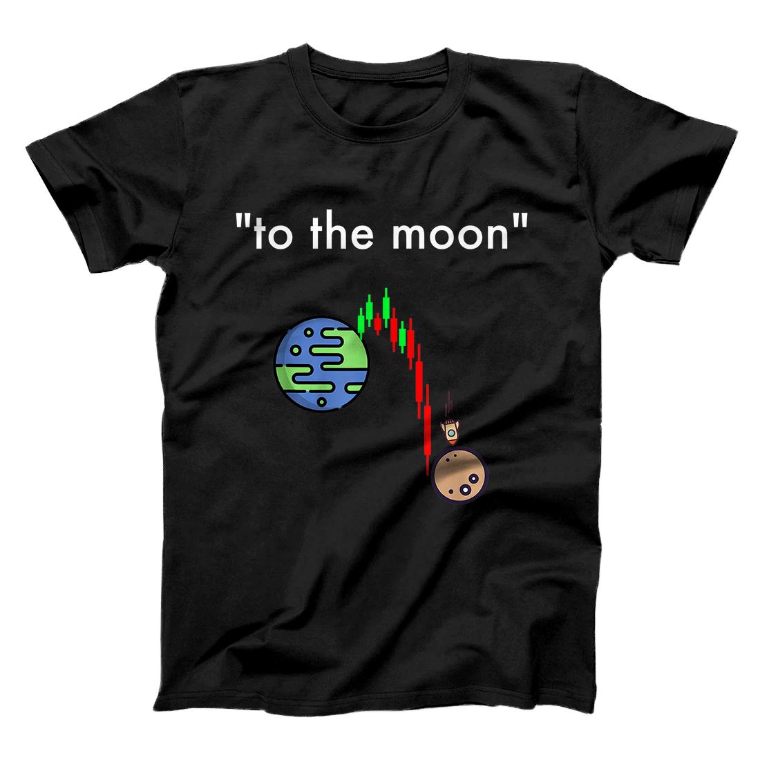 To The Moon Stock Market Meme Shirt Design T-Shirt - All ...