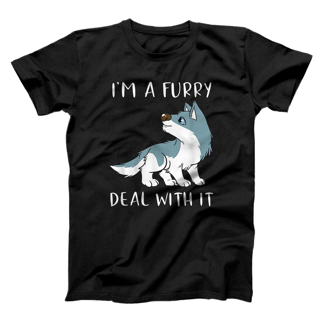 Personalized I'm A Furry Deal With It - Cute Furry Fandom Fursuit T-Shirt