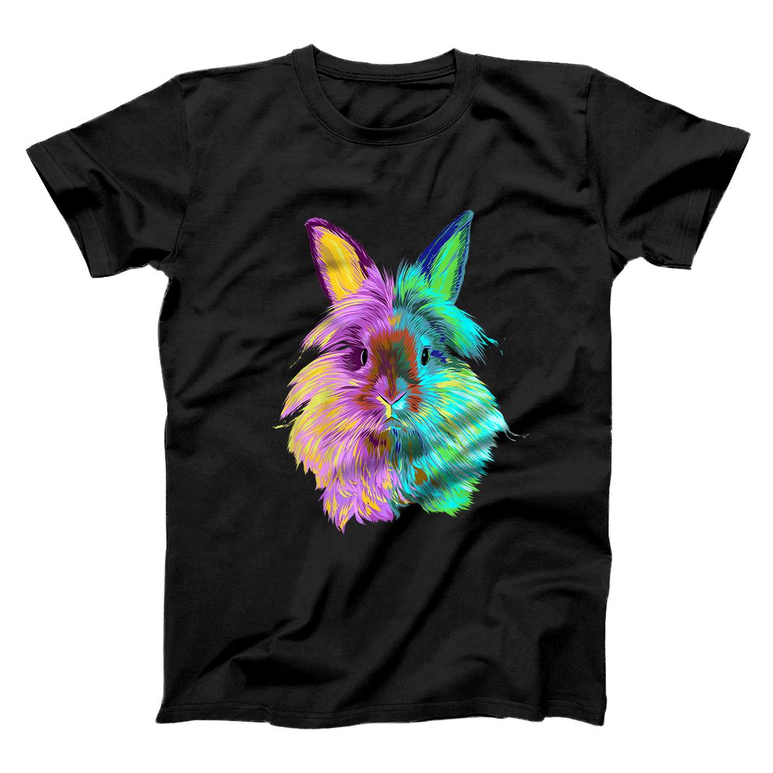 Personalized Colourful Lionhead Rabbit T-Shirt