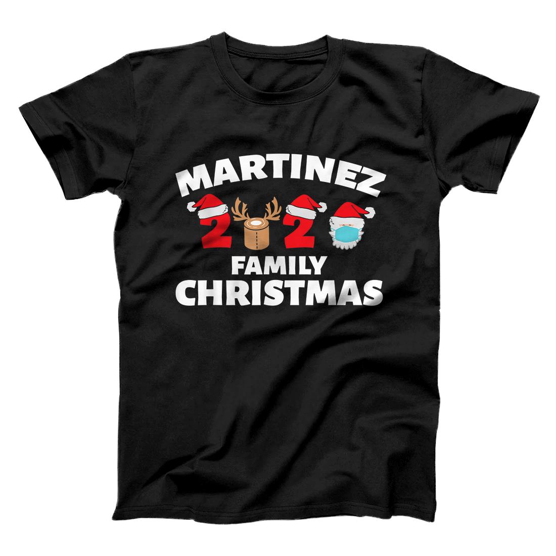 Personalized Martinez Family Christmas 2020 Matching Family Name Novelty T-Shirt
