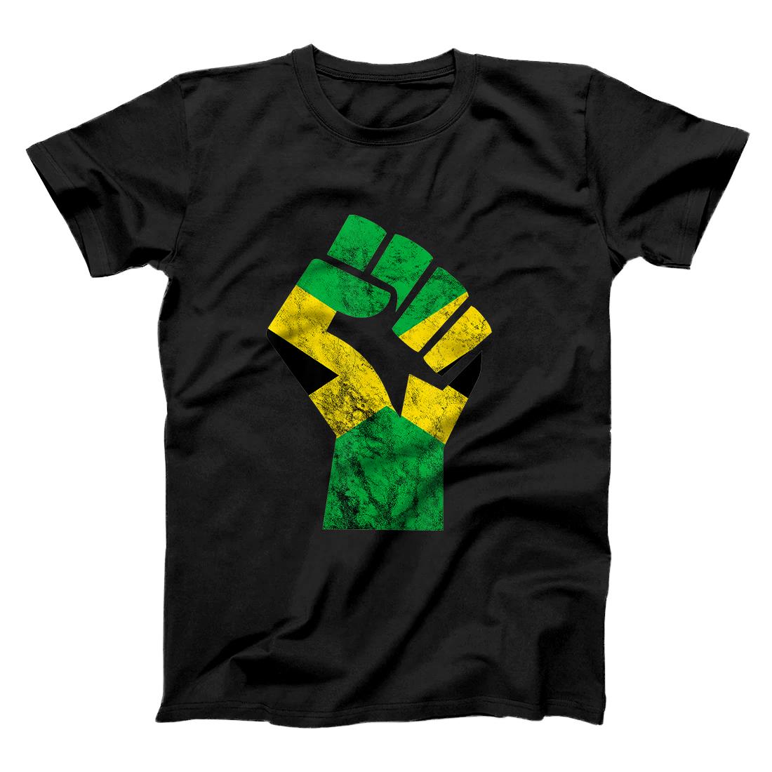 Personalized Jamaica Fist Jamaican Pride Jamaican Flag Caribbean Trip T-Shirt