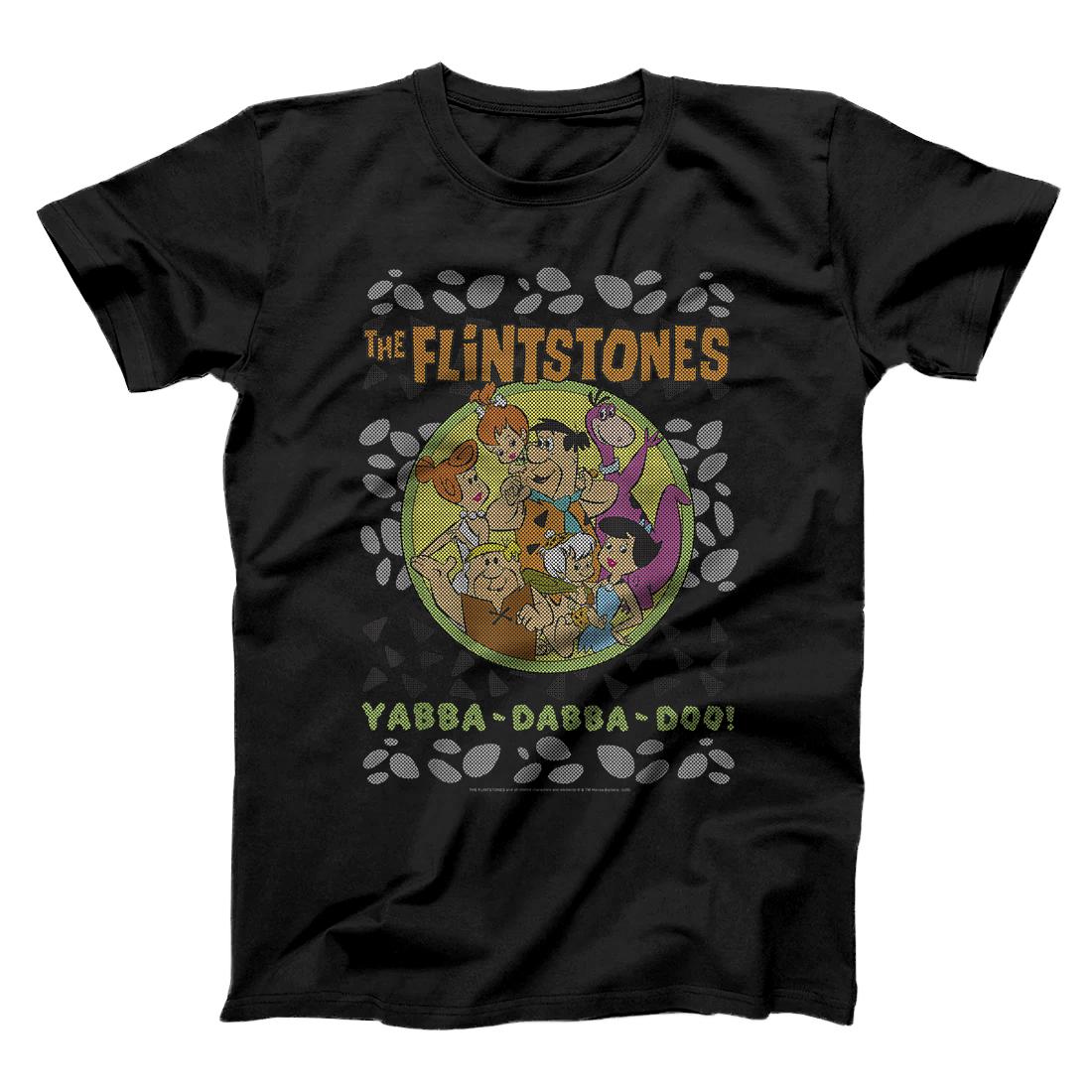 Personalized The Flintstones Yabba-Dabba-Doo Ugly Christmas Sweater Style T-Shirt